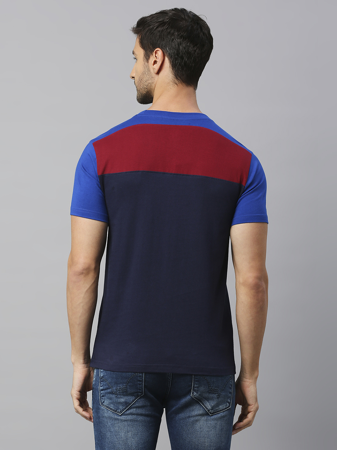 FC Barcelona FCB-23 Core: Men Navy Blue and Red Cotton T-Shirt (2)