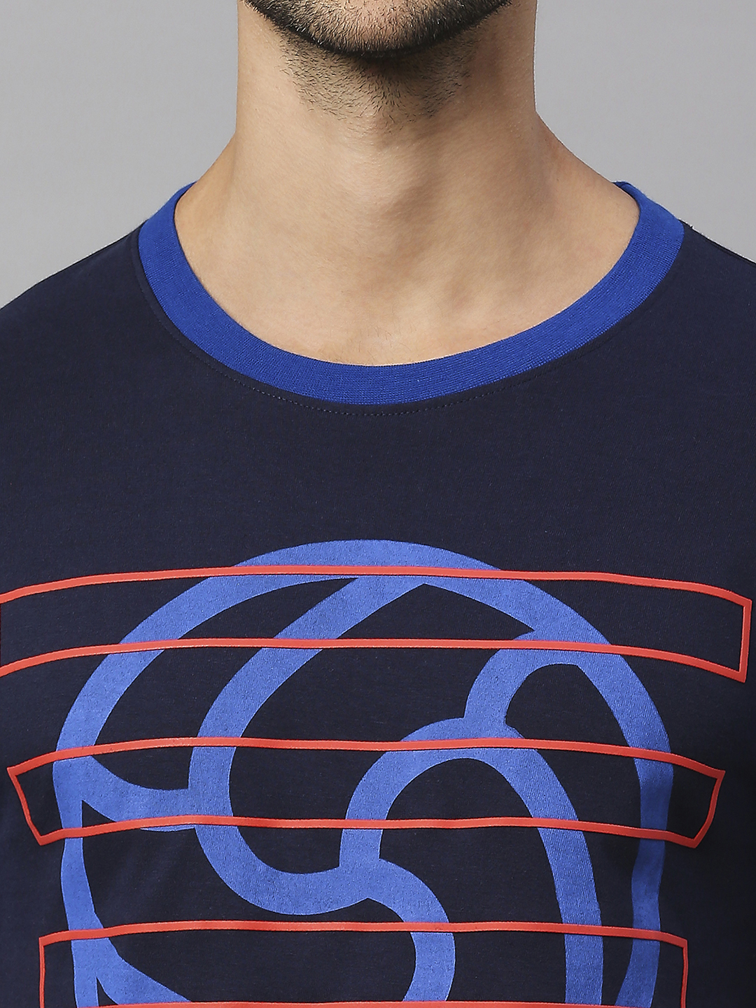 FC Barcelona FCB-23 Core: Men Navy Blue Round Neck T-shirt (6)