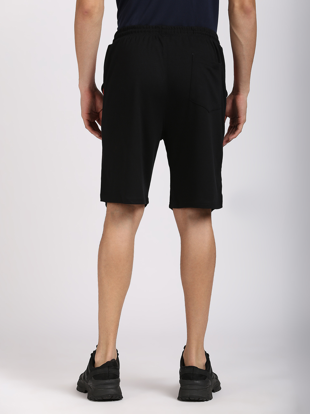 FC Barcelona Men Navy Blue Solid Regular Fit Active Polyester Shorts (4)