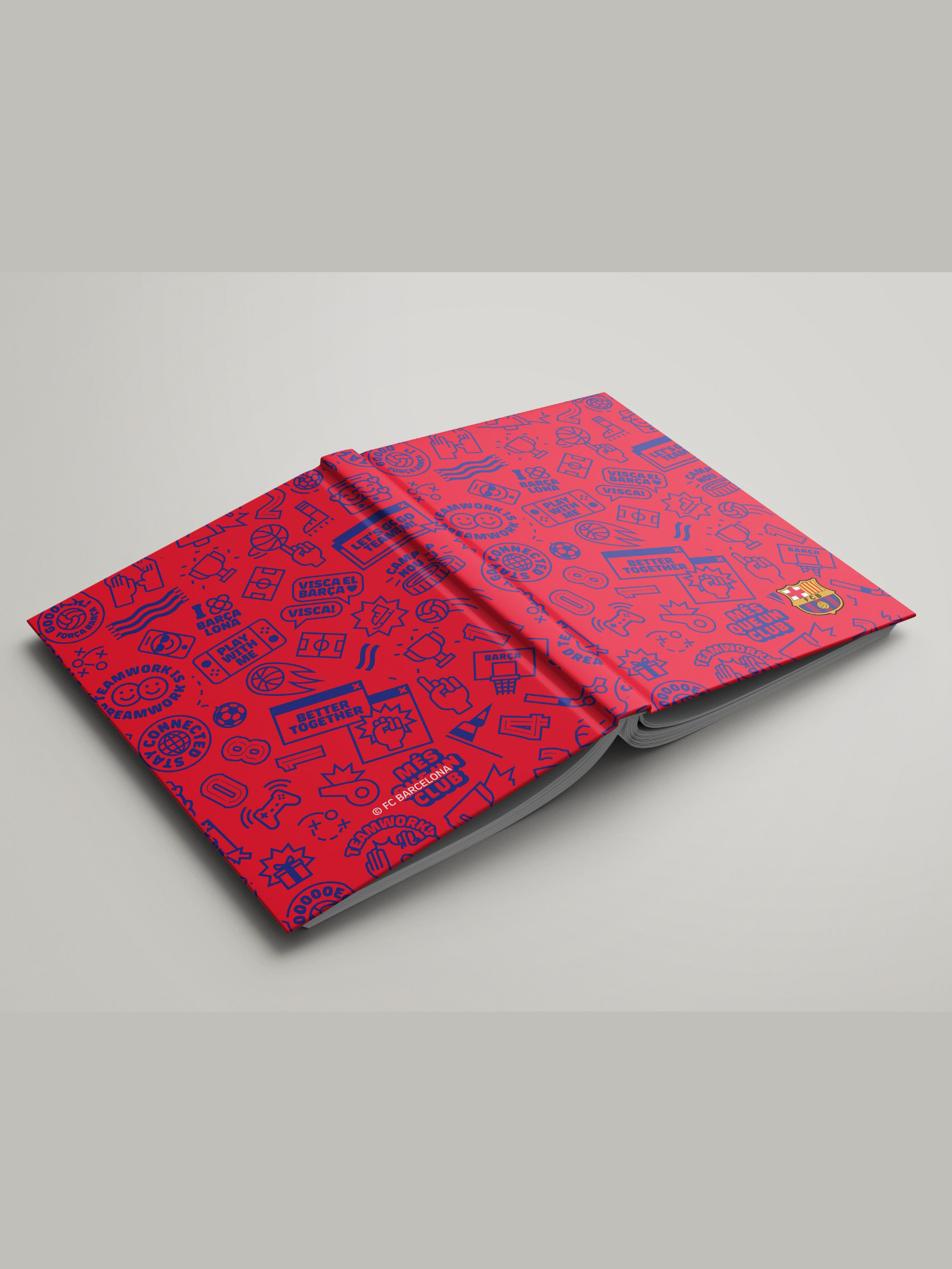FC Barcelona Multicolor Hard Cover A5 Ruled Notebook (Pack of 1) (2)