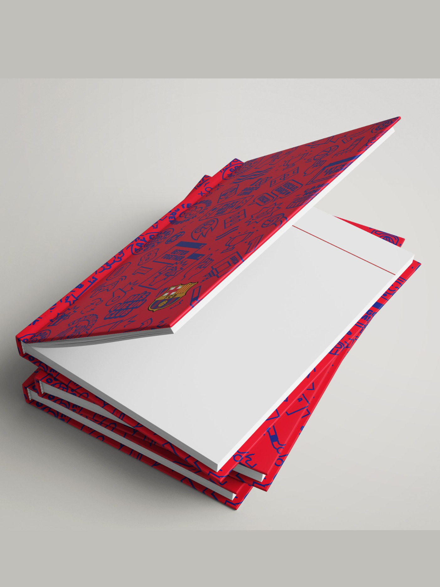 FC Barcelona Multicolor Hard Cover A5 Ruled Notebook (Pack of 1) (4)
