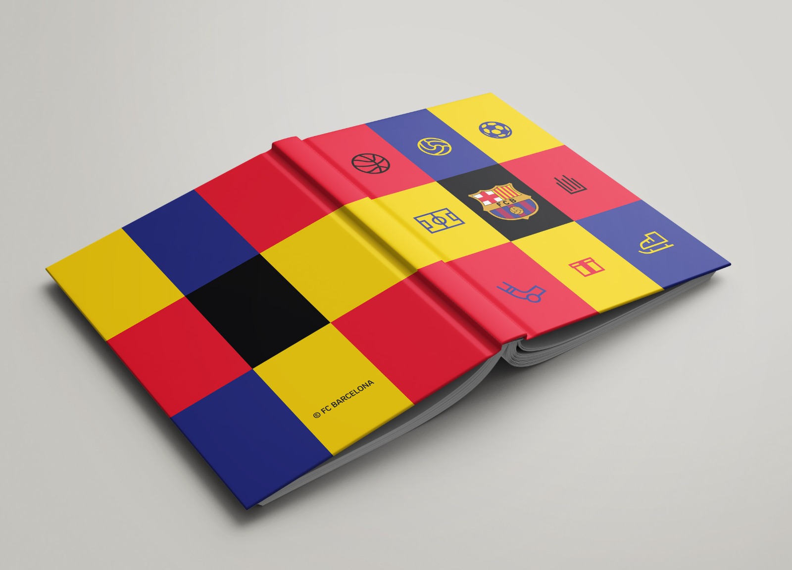 FC Barcelona Multicolor  Hard Cover A5 Ruled Notebook (Pack of 1) (2)