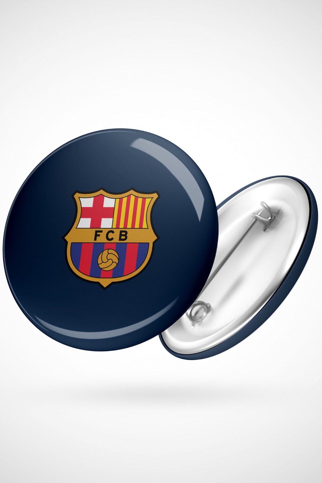 FC Barcelona Navy Blue and Red Printed Plastic Pin Badge (Pack of 1) (2)