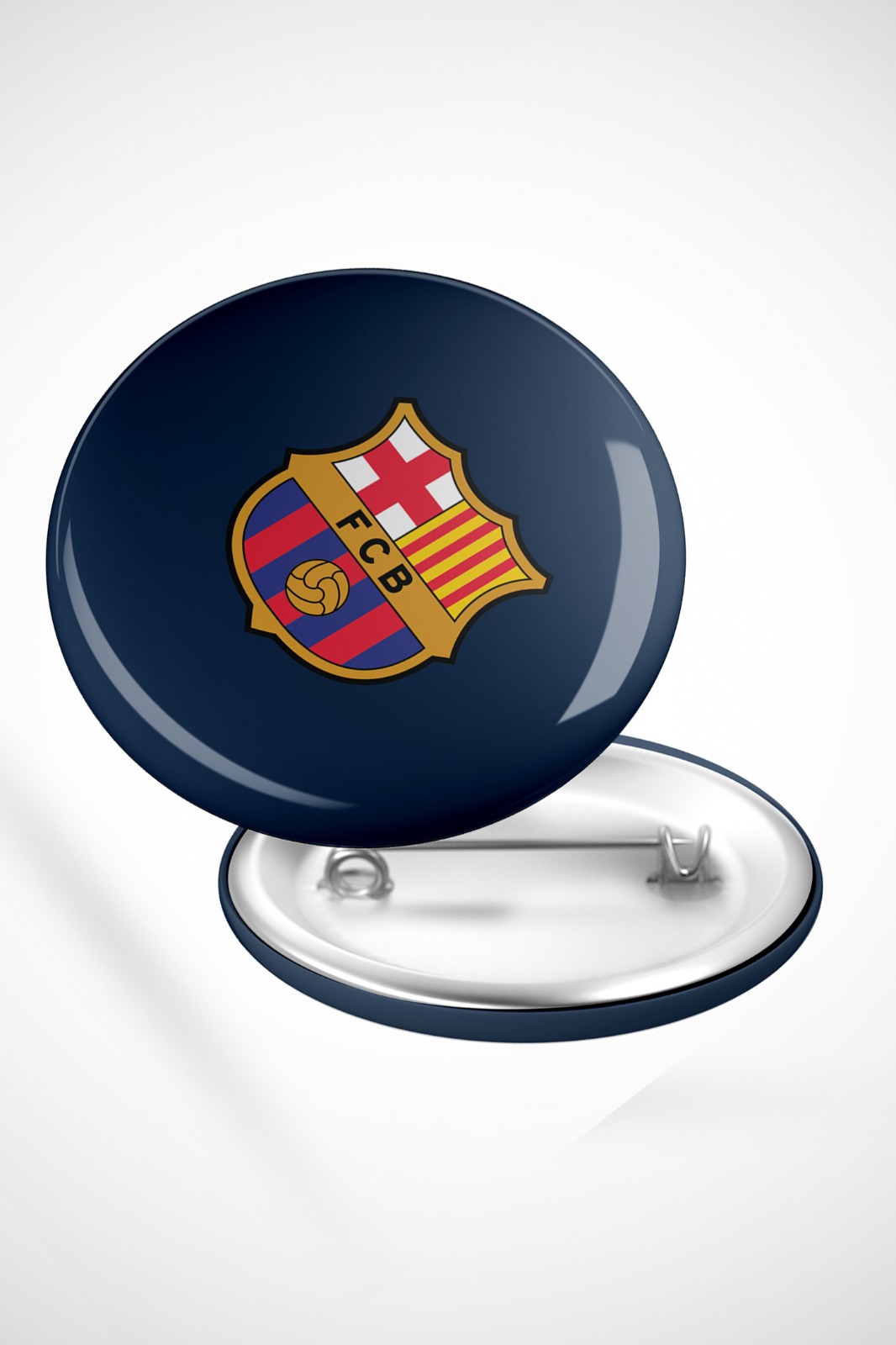 FC Barcelona Navy Blue and Red Printed Plastic Pin Badge (Pack of 1) (3)