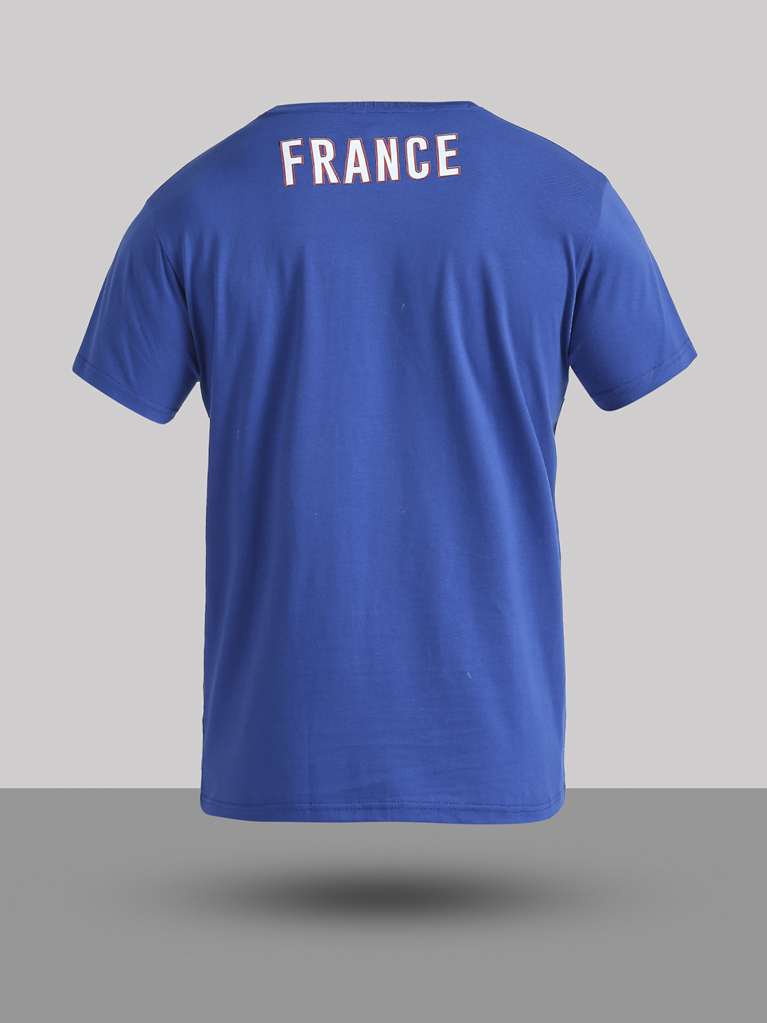 France Men Royal Blue Graphic Printed Round Neck Half Sleeves Cotton T-Shirt (9)