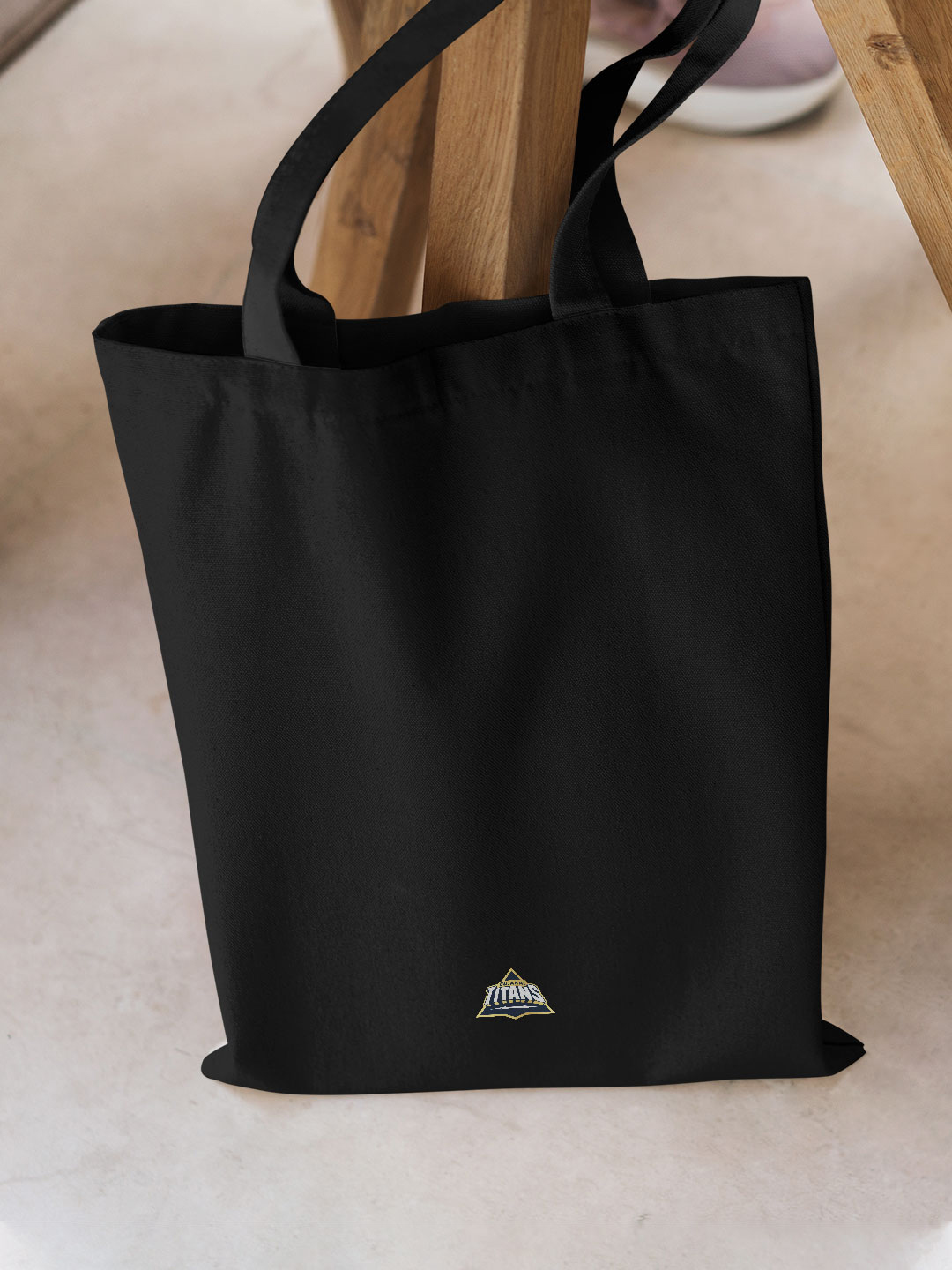 Gujarat Titans Black and Gold Printed Aava De Canvas Casual Tote Bag - (Pack of 1) (2)