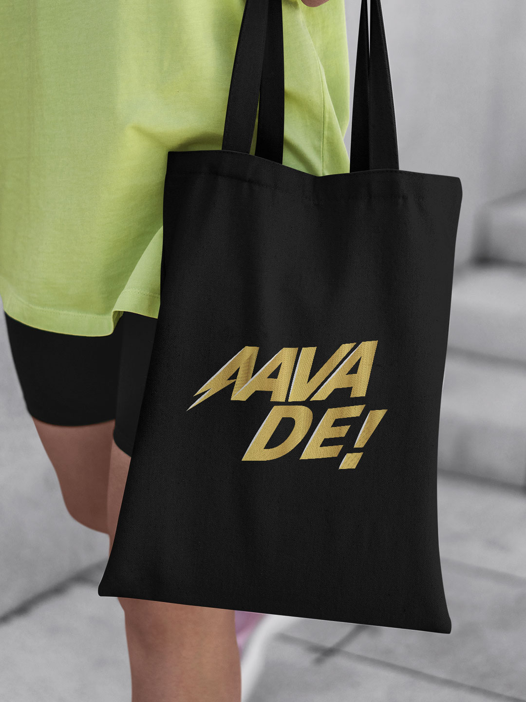 Gujarat Titans Black and Gold Printed Aava De Canvas Casual Tote Bag - (Pack of 1) (3)