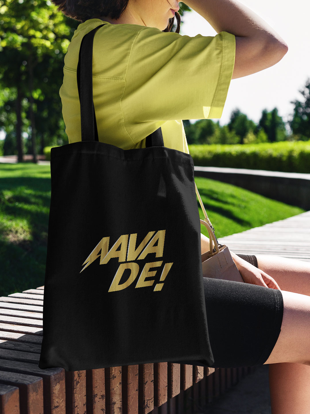 Gujarat Titans Black and Gold Printed Aava De Canvas Casual Tote Bag - (Pack of 1) (5)