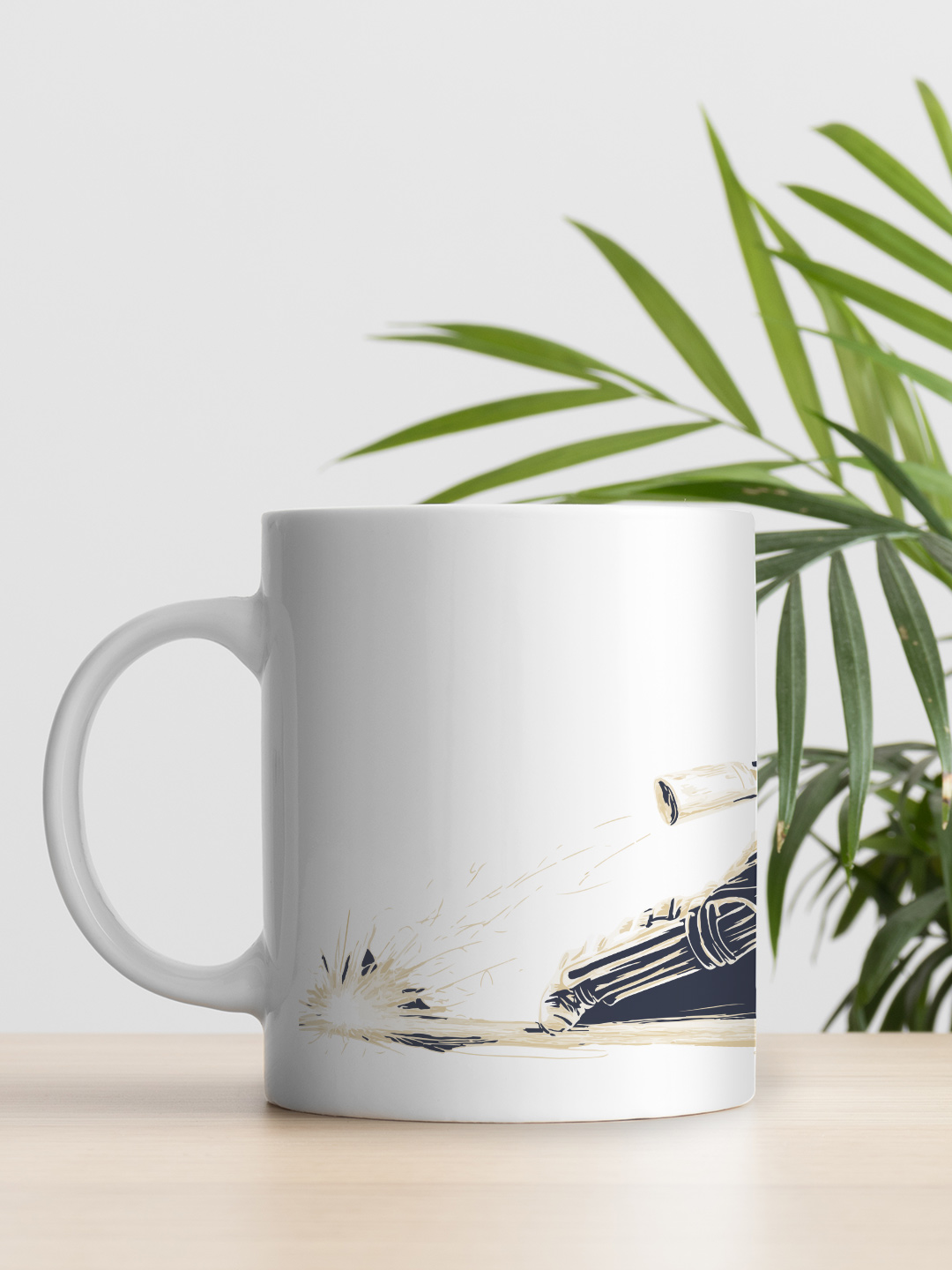Gujarat Titans Ceramic Glossy Printed Mug, Microwave and Dishwasher Safe, Tea and Coffee Mug - 325 ml (White & Blue) - P (4)