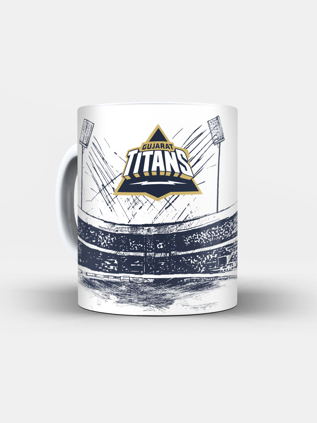 Gujarat Titans Ceramic Glossy Printed Mug, Microwave and Dishwasher Safe, Tea and Coffee Mug - 325 ml (White & Blue) - P (5)