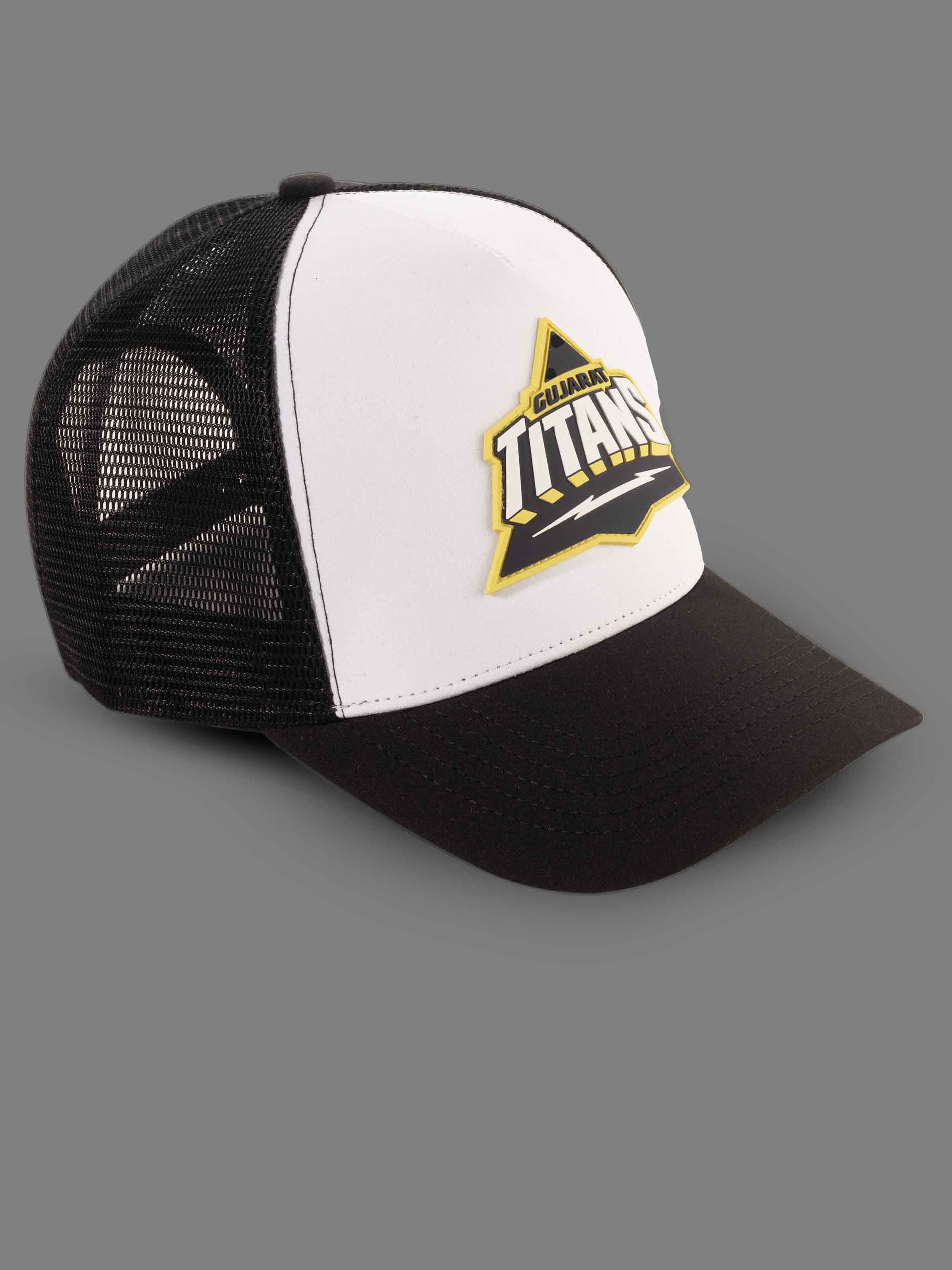 Gujarat Titans Classic Black White Trucker Cap with Bold Rubber Logo  (2)