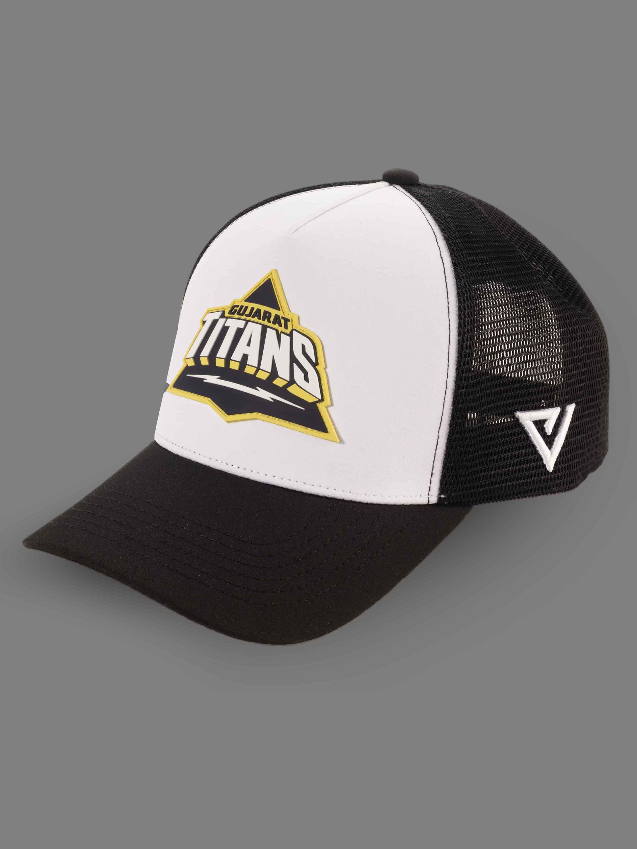Gujarat Titans Classic Black White Trucker Cap with Bold Rubber Logo  (3)