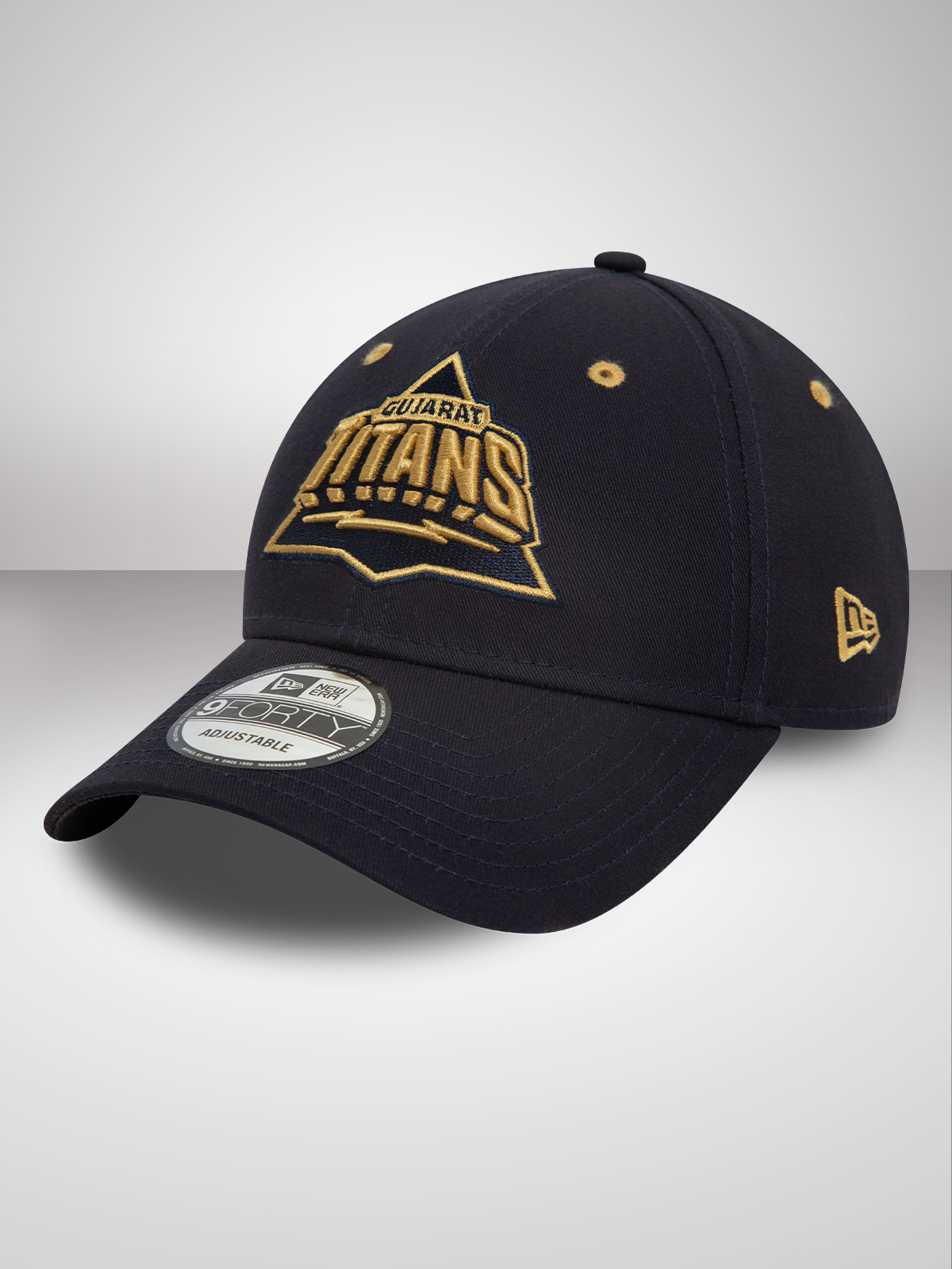 Gujarat Titans Gold Embroidered Navy Blue Printed Baseball Caps (1)