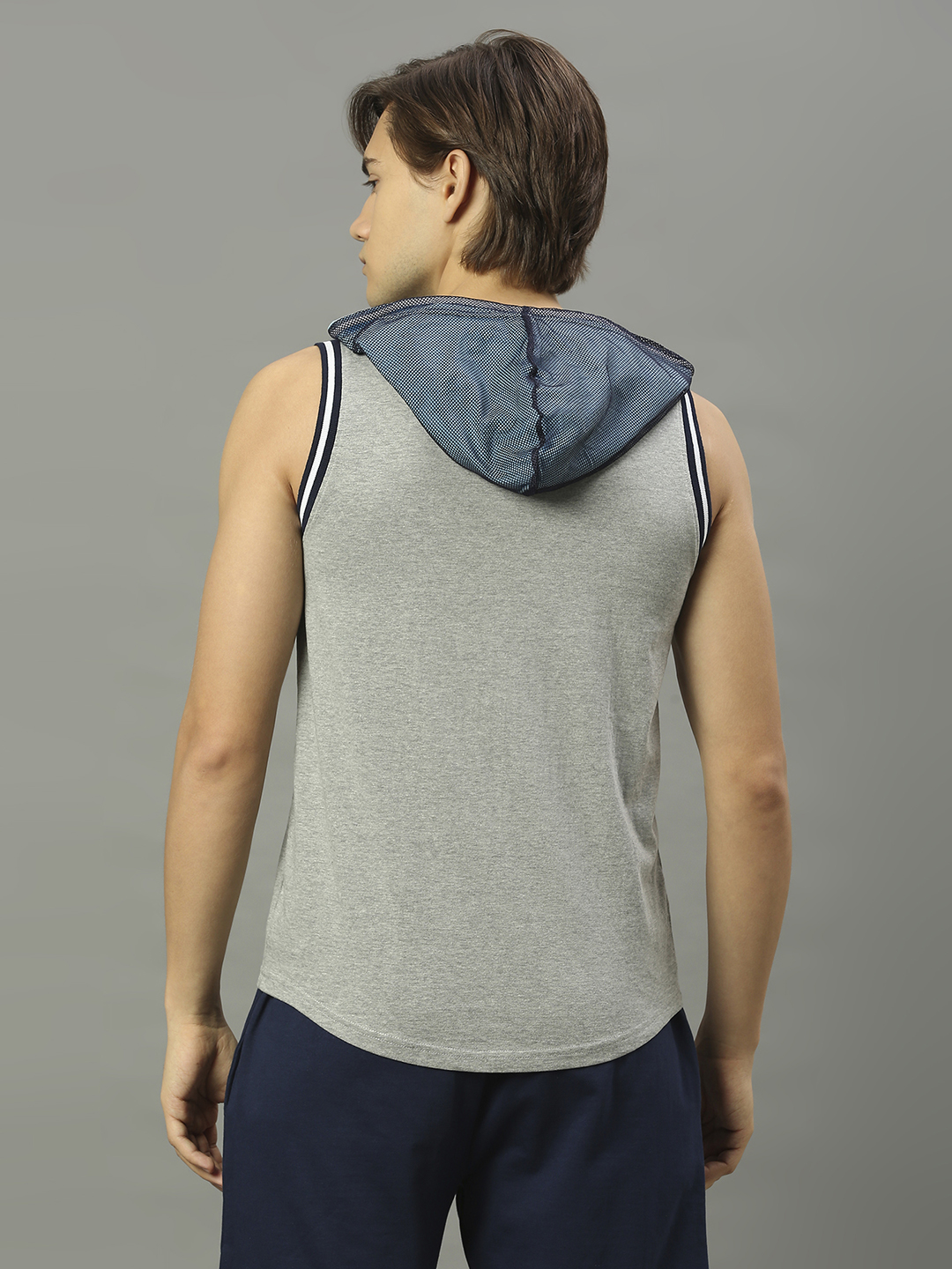 Gujarat Titans GT Official Mens Grey Printed Hooded Vest: Customised With Your Name By FanCode (4)