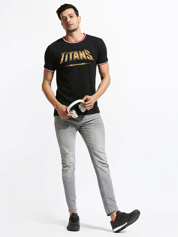 Gujarat Titans Gujarat Titans Mens Black Round Neck T-Shirt (4)
