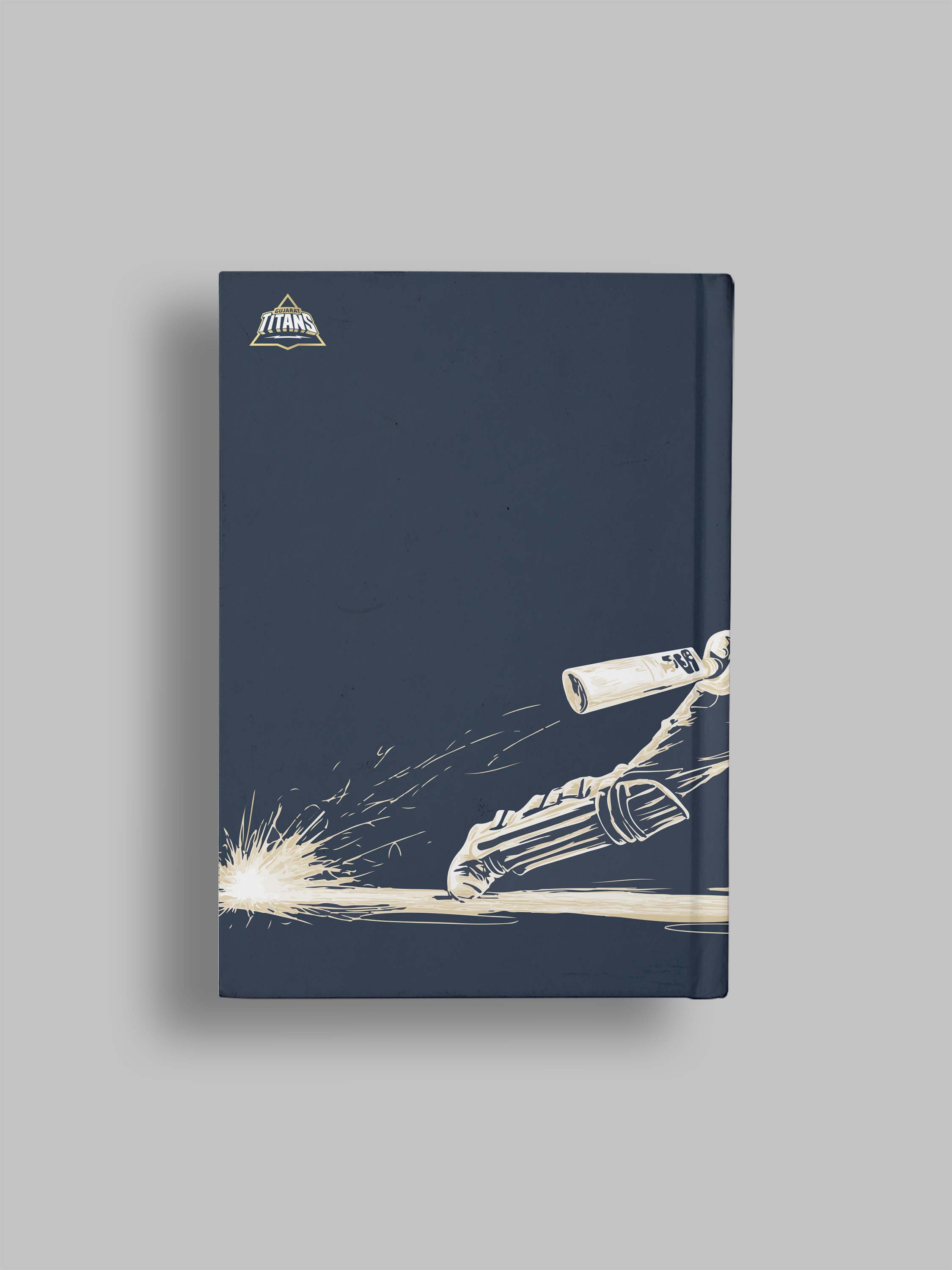Gujarat Titans Hardbound Cover, A5 Ruled 100 Pages, Easy to Carry, Notebook for Home, Office, Travel Diary - Pack of 1 ( (2)