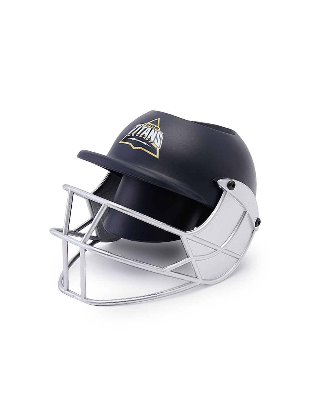 Gujarat Titans Helmet Shaped Navy Blue Logo Printed Pen and Pencil Stand, Pen Holder For Office and Home