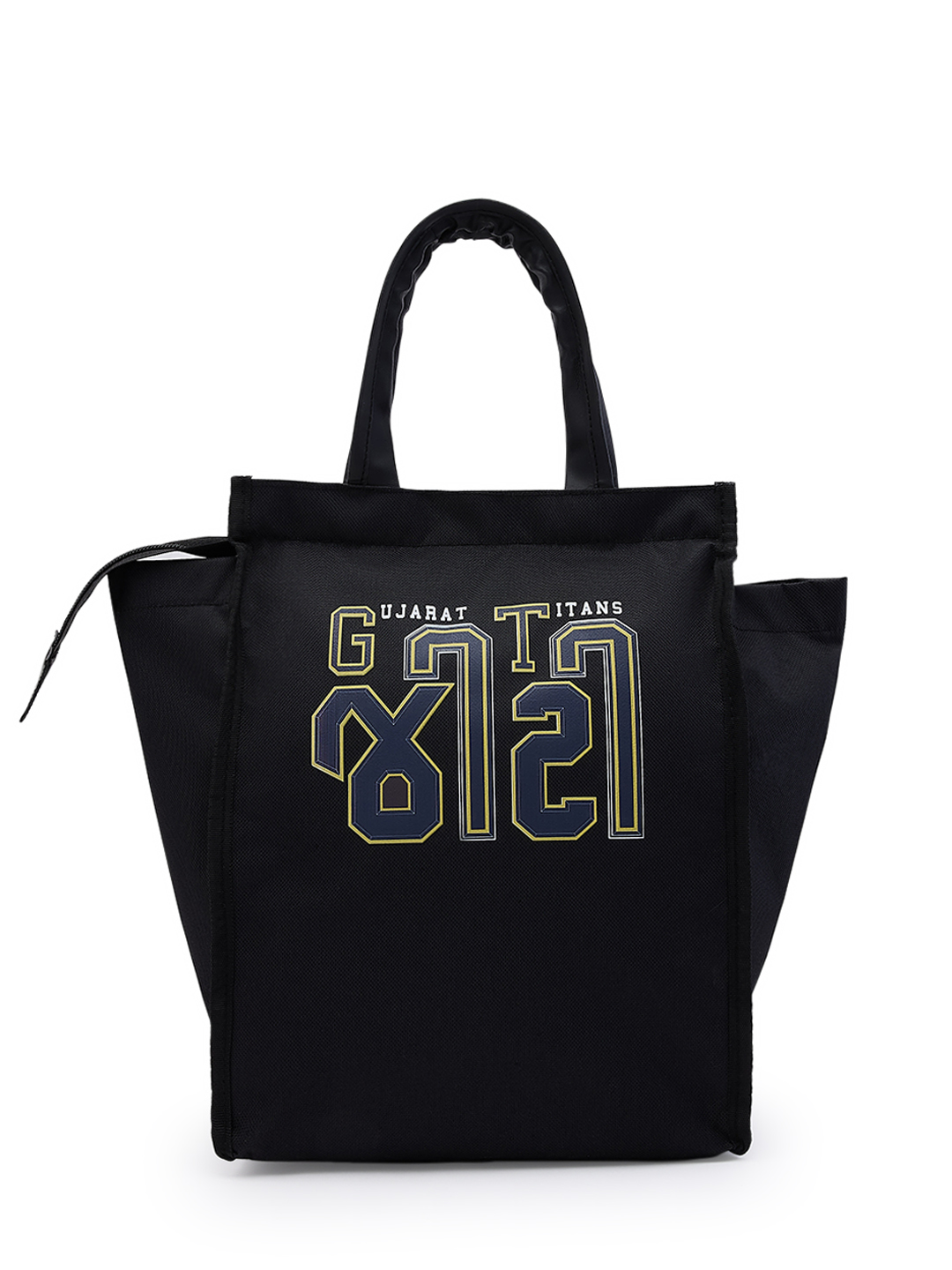 Gujarat Titans Insulated Lunch Bag for Men and Women with Canvas Fabric Zip Closure Multipurpose Bag (Black)
