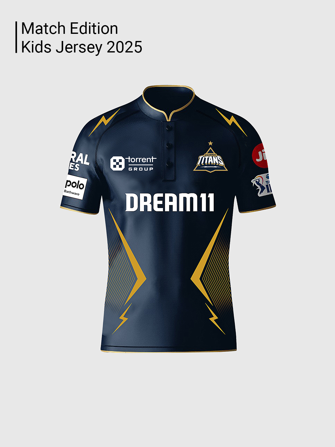 Gujarat Titans Kids Official Match Edition Jersey 2025