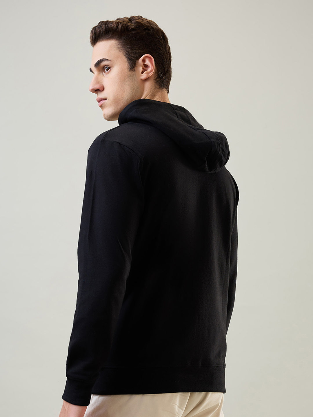 Gujarat Titans Men Black Hooded Full Sleeves Front-Open Sweatshirt (4)