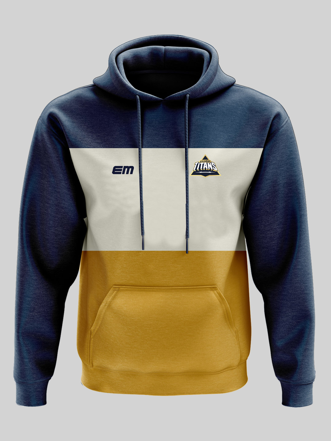 Men Navy Blue 1.0 Full Sleeves Hoodie