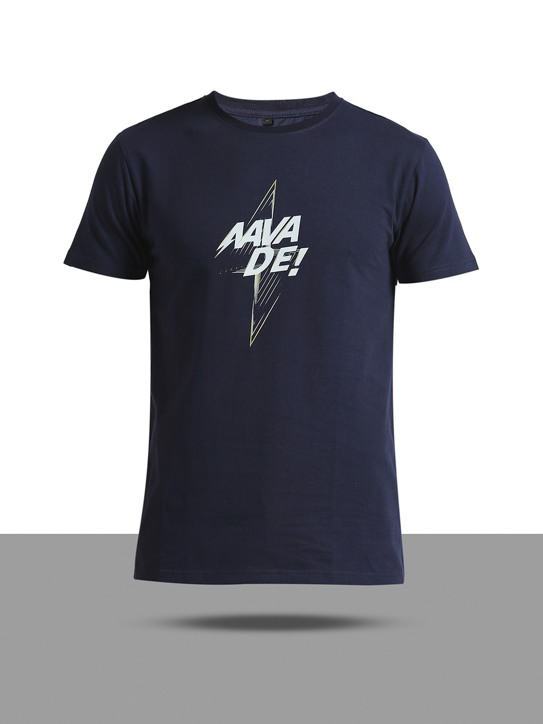Gujarat Titans Men Navy Blue and White Printed Aava De Half Sleeves Round Neck Cotton T-Shirt (7)