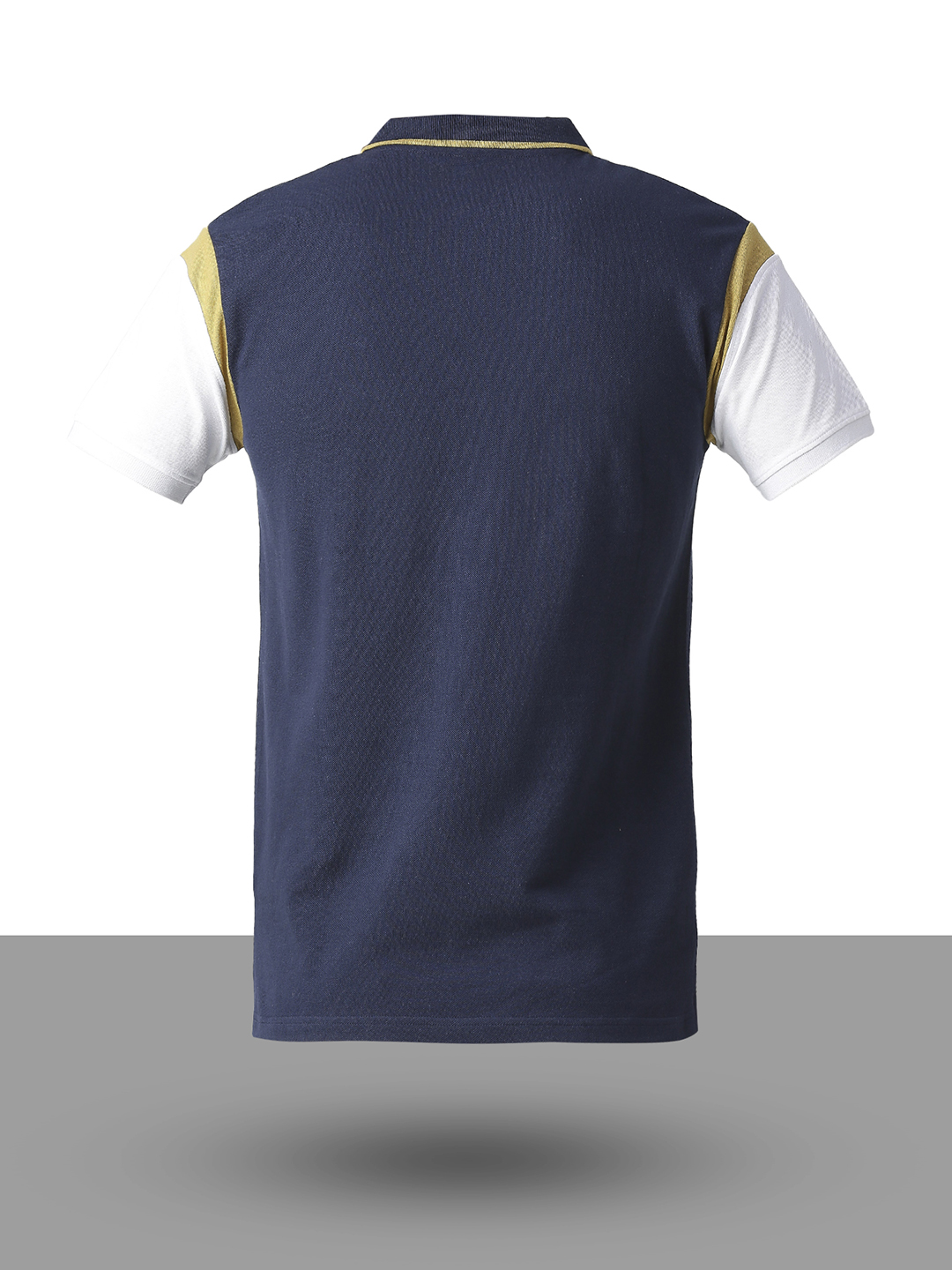 Gujarat Titans Men Navy Blue and White Typography Printed Colourblocked Half Sleeves Polo Collar Cotton T-Shirt (8)