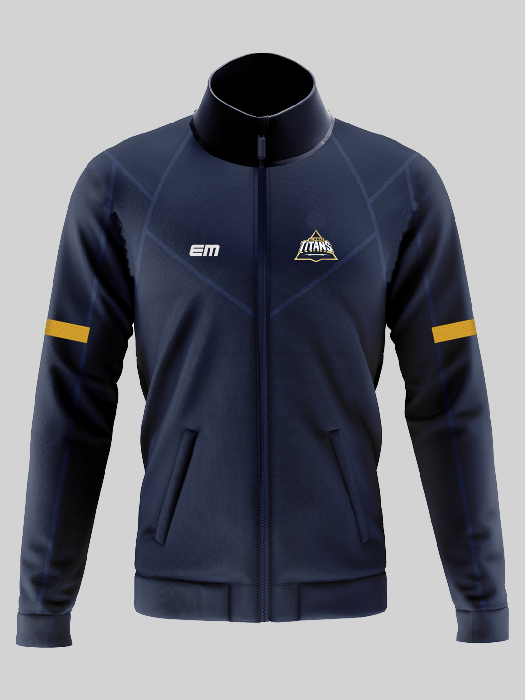 Men Navy Blue Premium Training Pro Full Sleeved Jacket