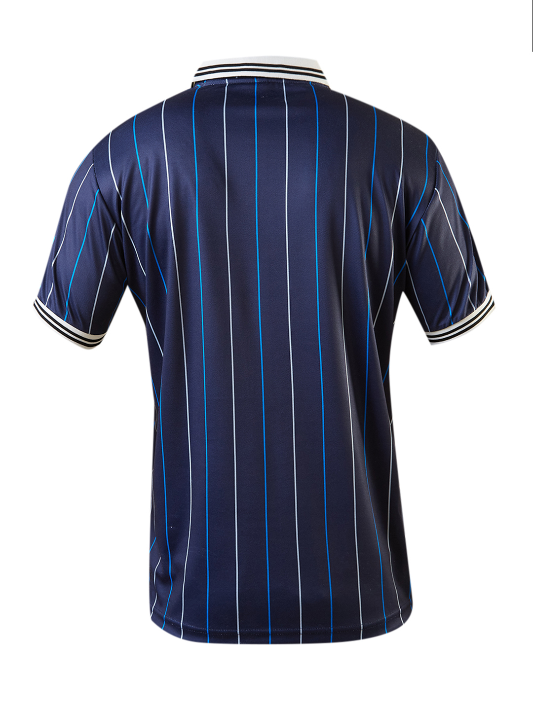 Gujarat Titans Men Navy Blue Striped Half Sleeves Polo Collar Cotton T-Shirt (7)