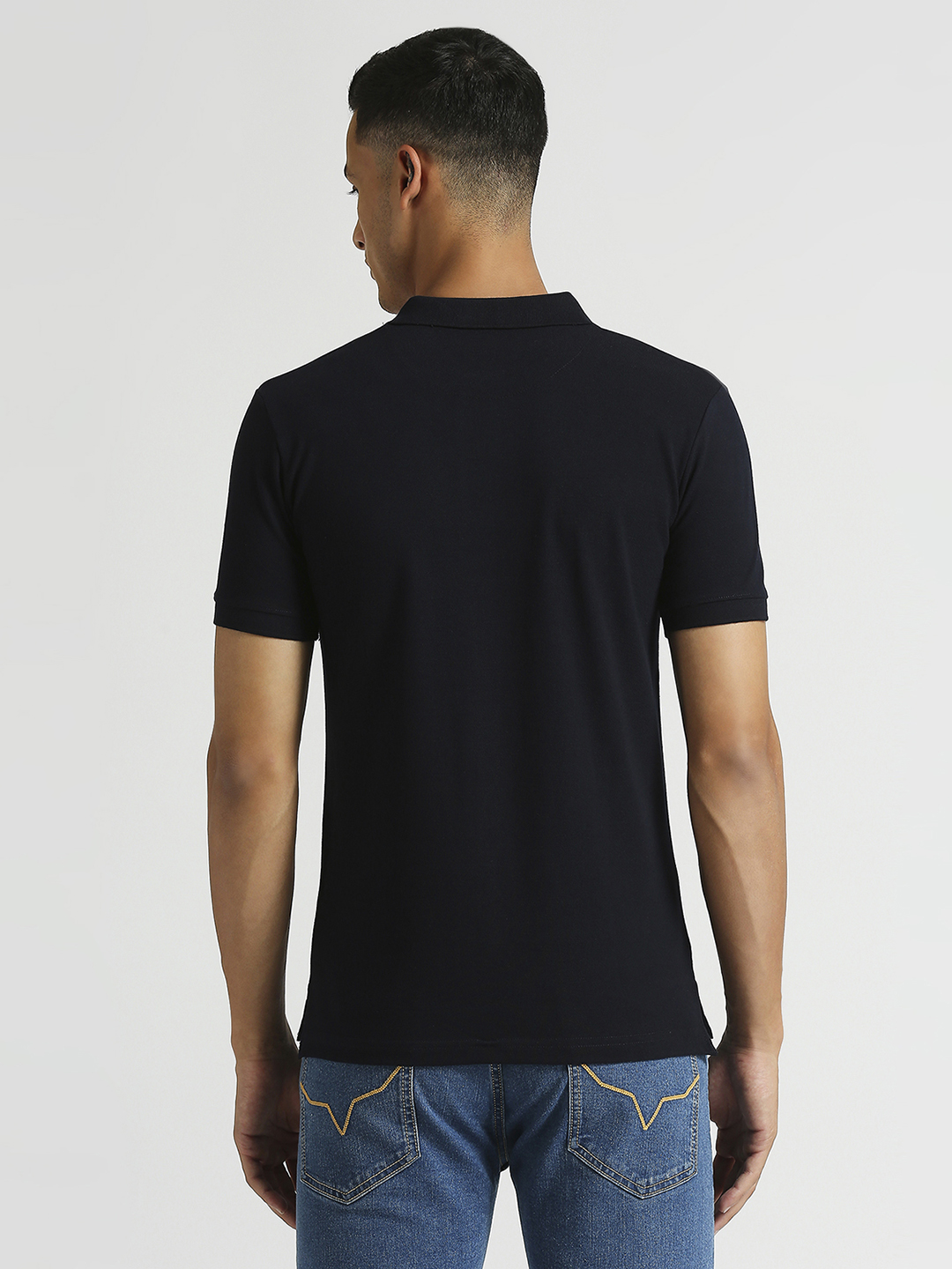 Gujarat Titans Men Navy Blue Typography Printed Half Sleeves Polo Collar Cotton T-Shirt (4)