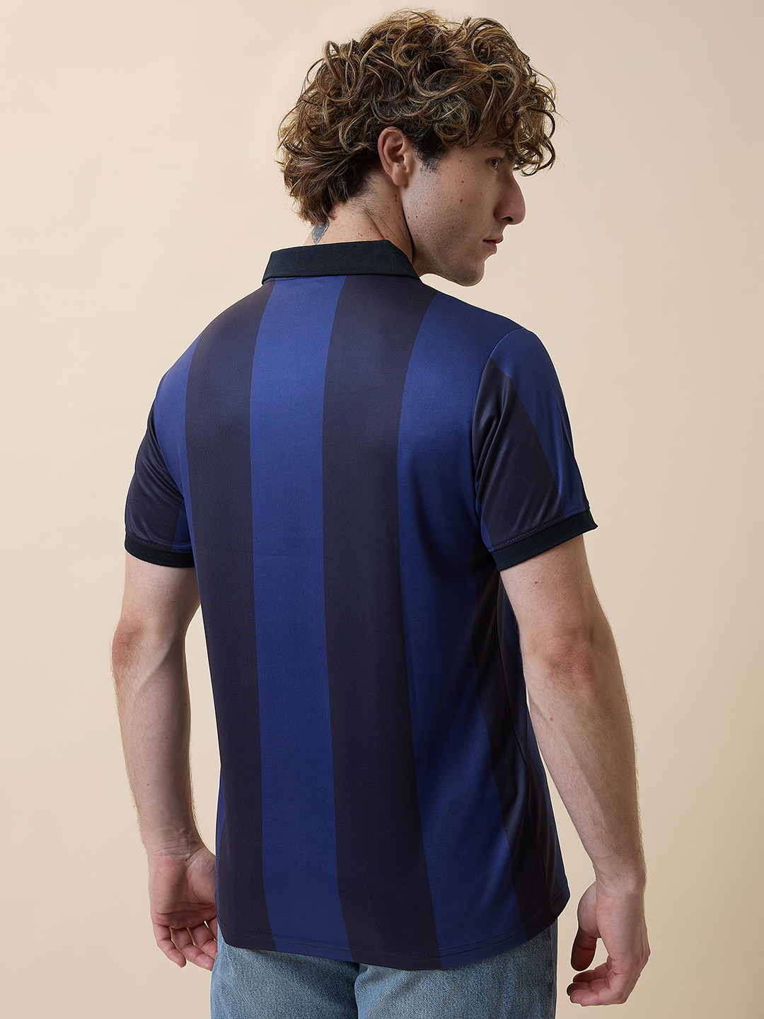 Gujarat Titans Men Navy Blue Typography Printed Half Sleeves Polo Collar Polyester T-Shirt (3)