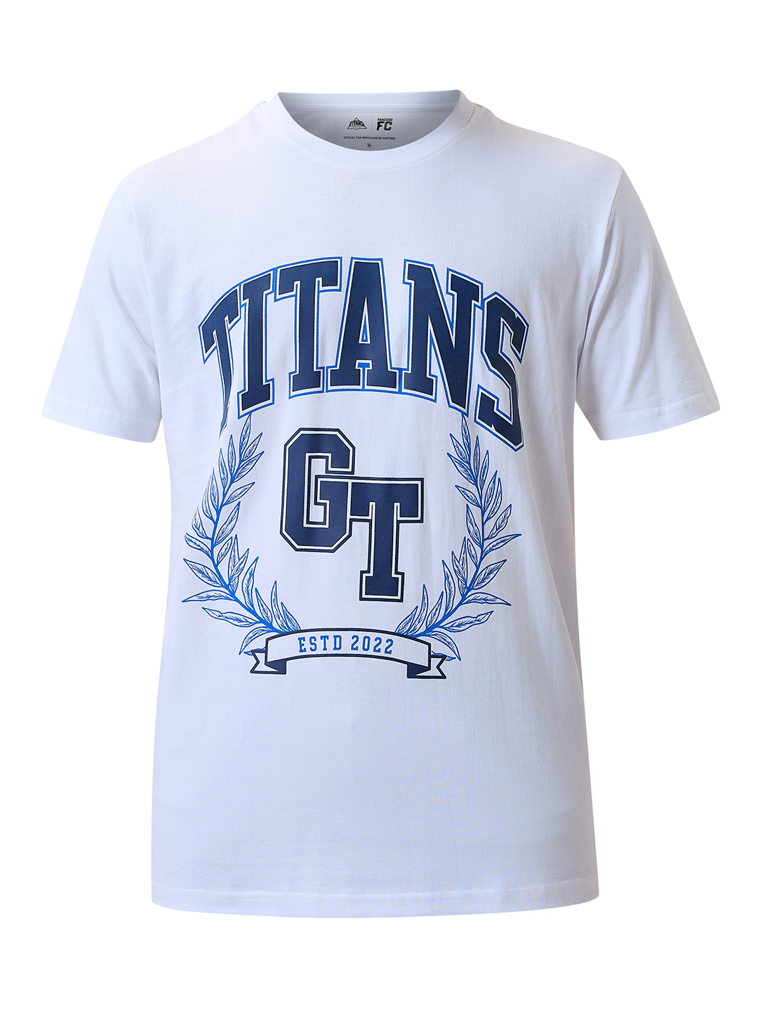 Gujarat Titans Men White Typography Printed Half Sleeves Round Neck Cotton T-Shirt (6)