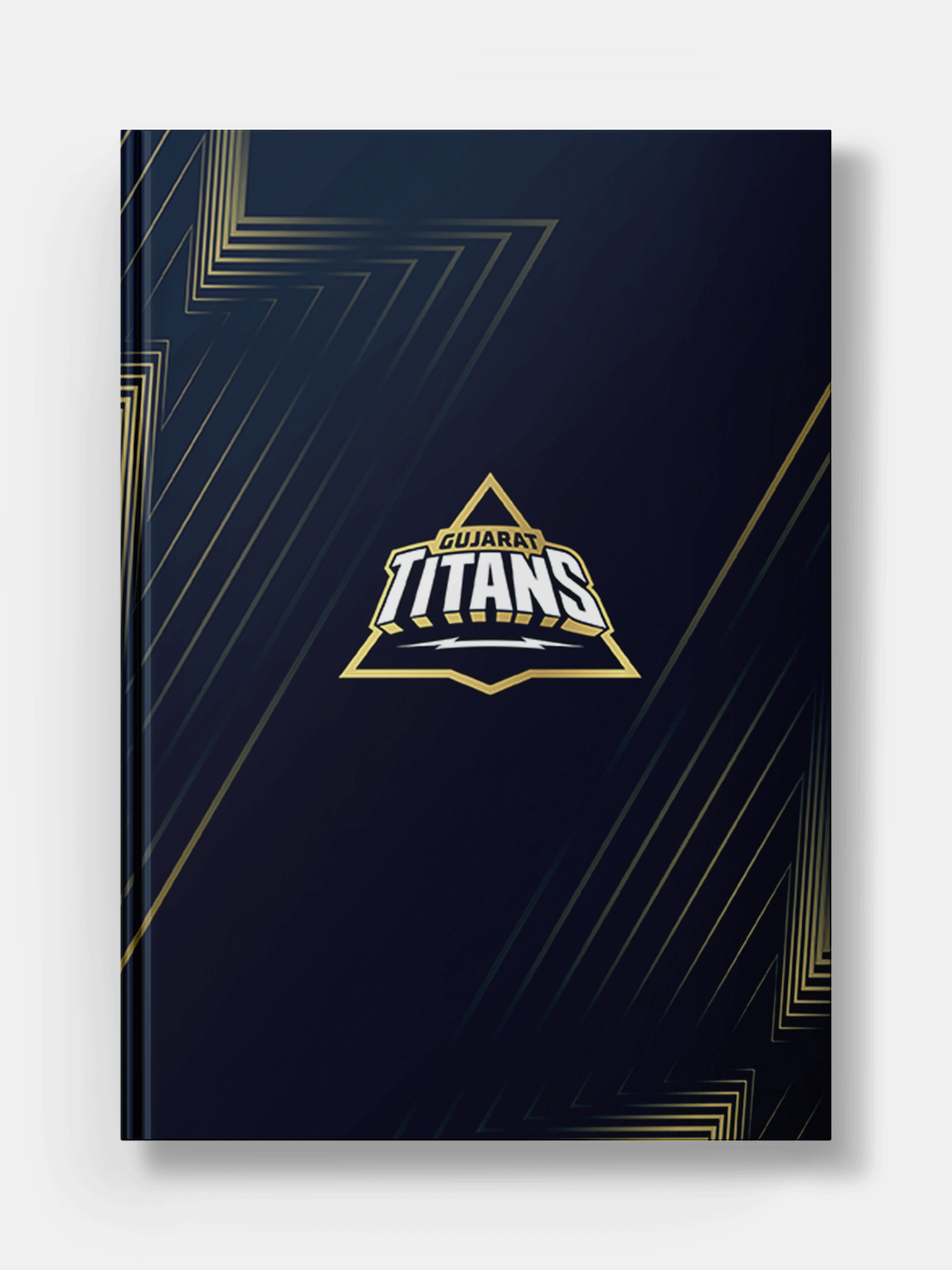 Gujarat Titans Navy Blue and Gold Logo Printed Hardbound Cover A5 Ruled 100 Pages Diaries - (Pack of 1) (1)