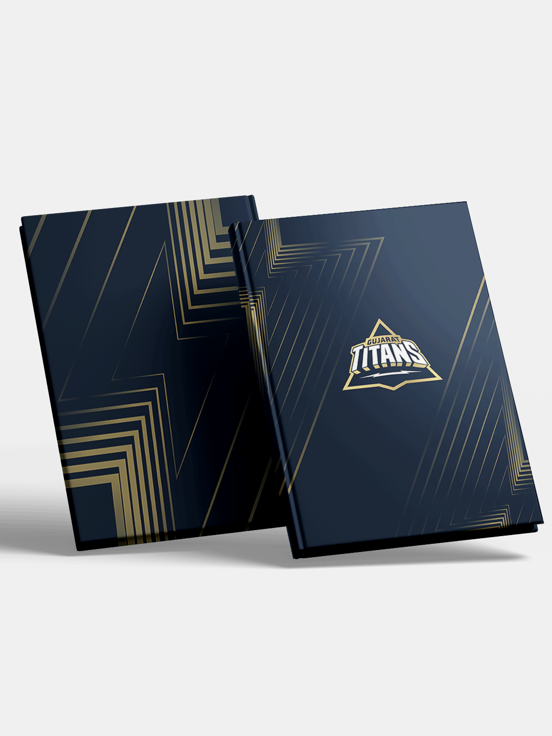 Gujarat Titans Navy Blue and Gold Logo Printed Hardbound Cover A5 Ruled 100 Pages Diaries - (Pack of 1) (2)