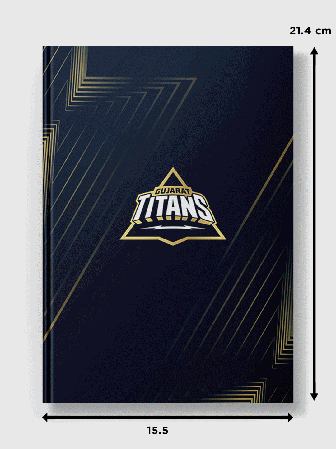Gujarat Titans Navy Blue and Gold Logo Printed Hardbound Cover A5 Ruled 100 Pages Diaries - (Pack of 1) (6)