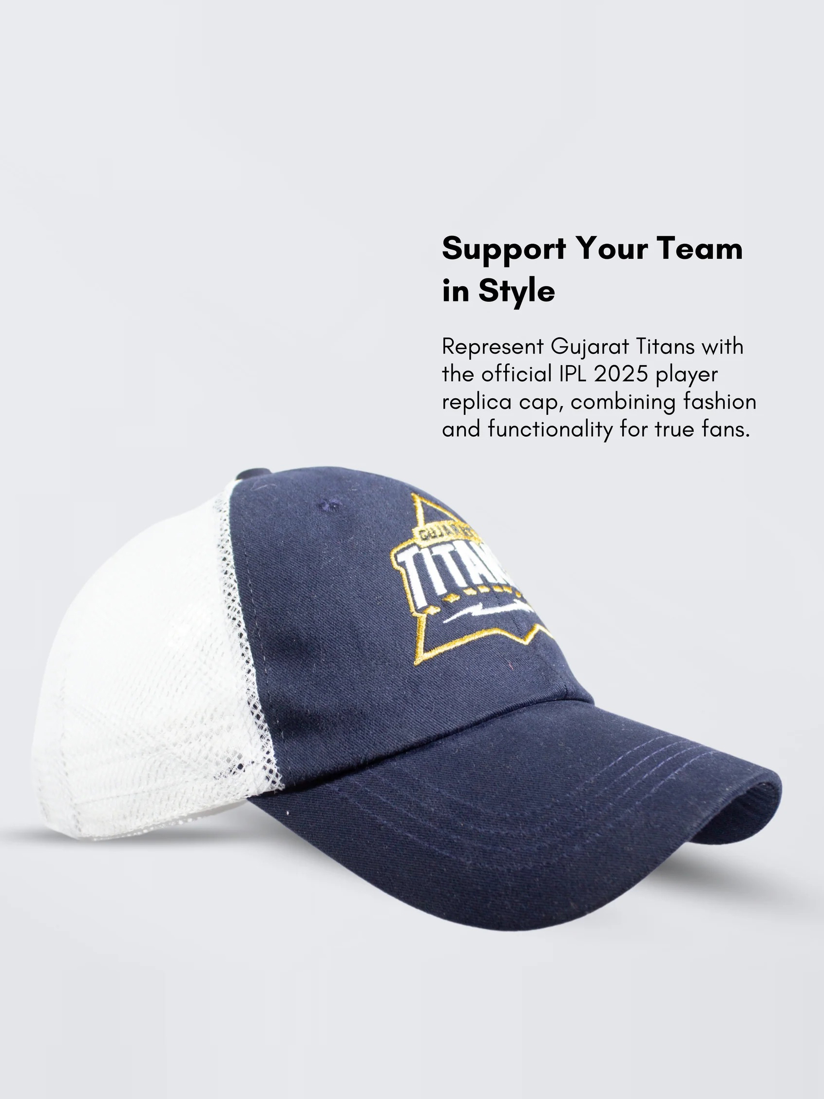 Gujarat Titans Official Fan Cap 2025 - Blue/White (4)