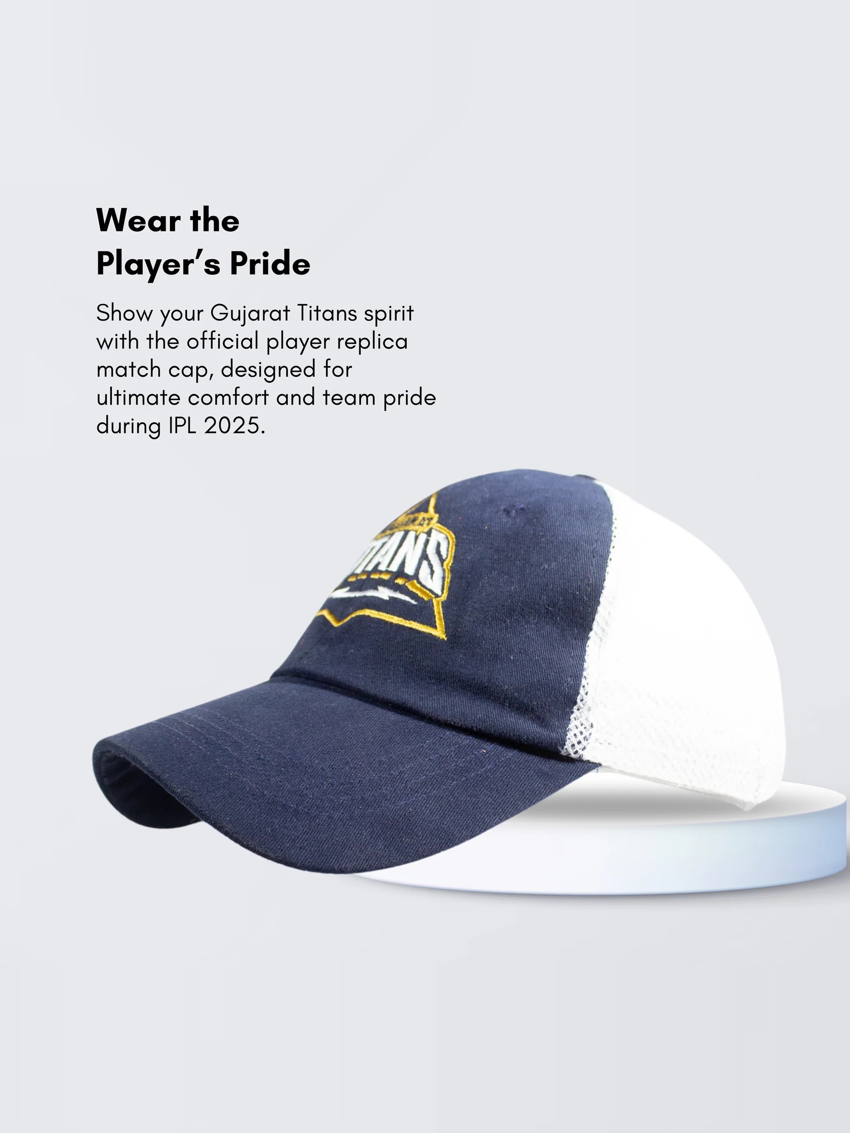 Gujarat Titans Official Fan Cap 2025 - Blue/White (2)