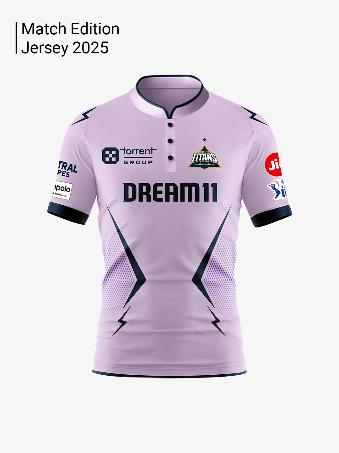 Gujarat Titans Official Men's Match Edition Jersey 2025 - Lavender