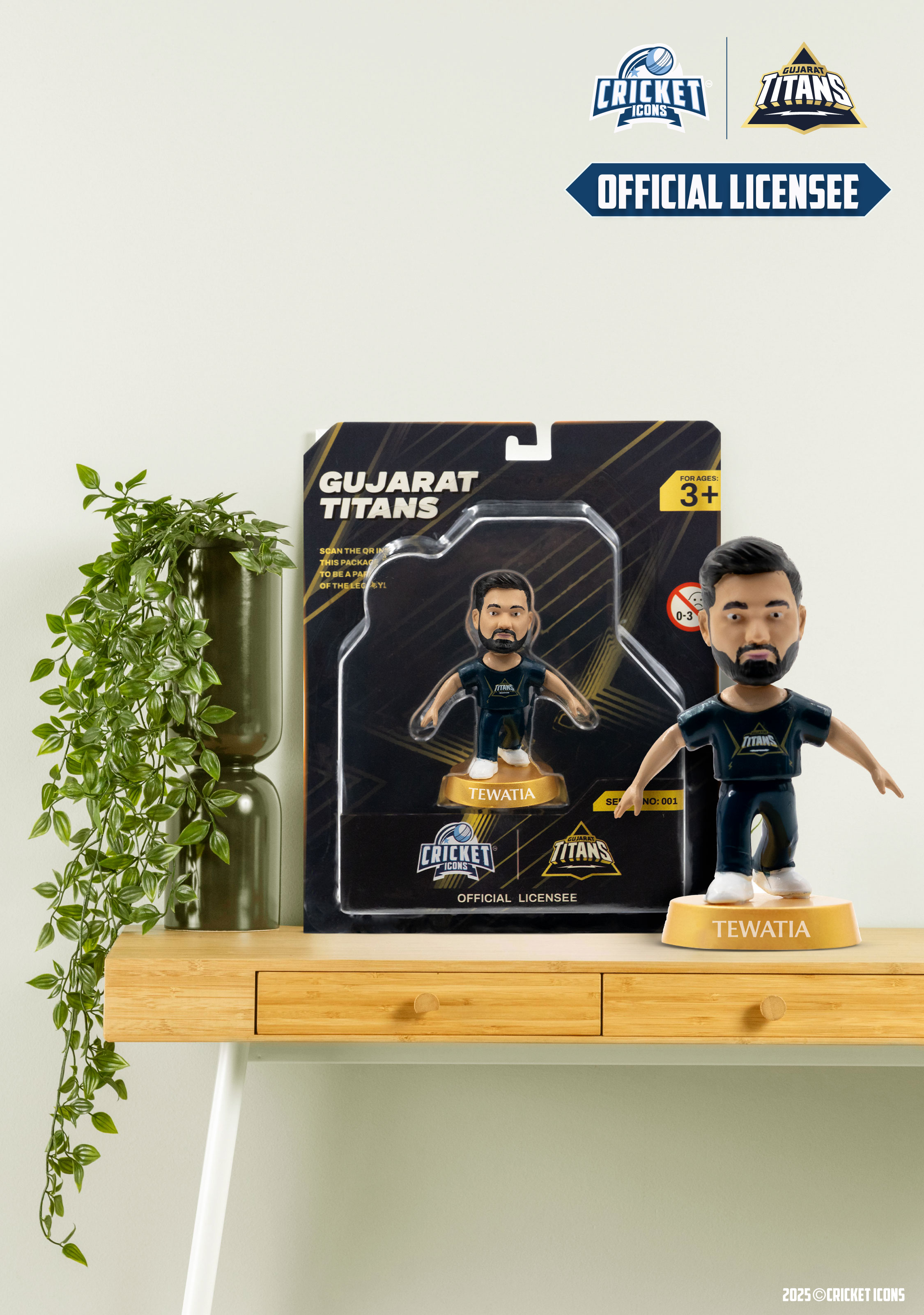 Rahul Tewatia Gujarat Titans Collectible Miniature Figurine