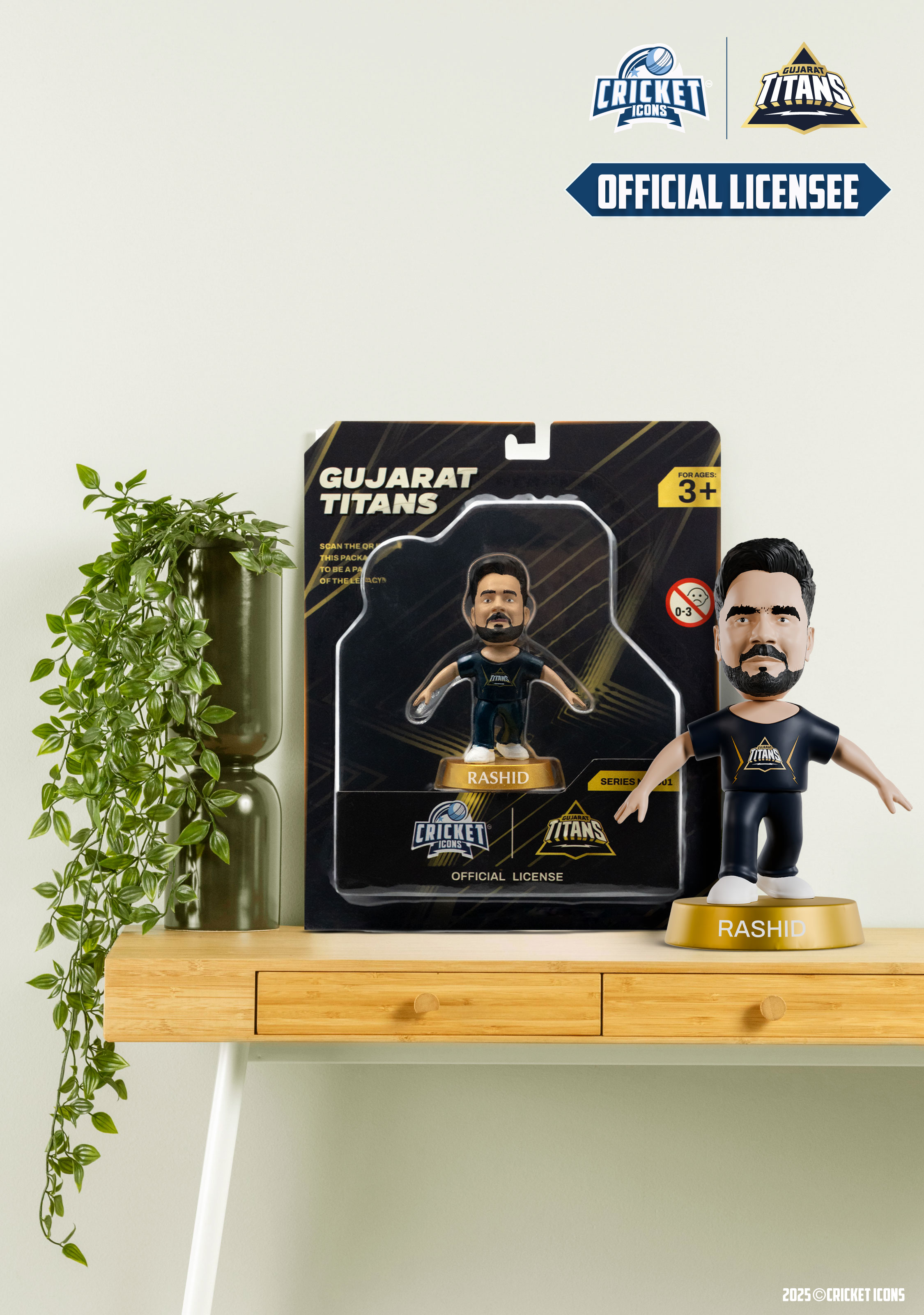 Gujarat Titans Rashid Khan Gujarat Titans Collectible Miniature Figurine