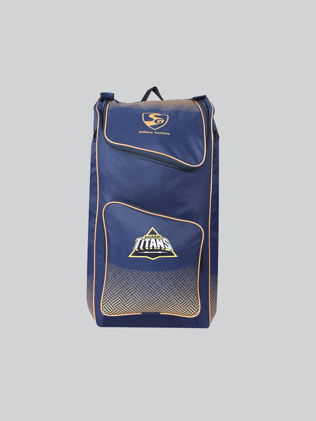 SG X GT 4.0 Junior Cricket Duffle Kitbag, Navy Blue with Gold Accents, Gujarat Titans Edition
