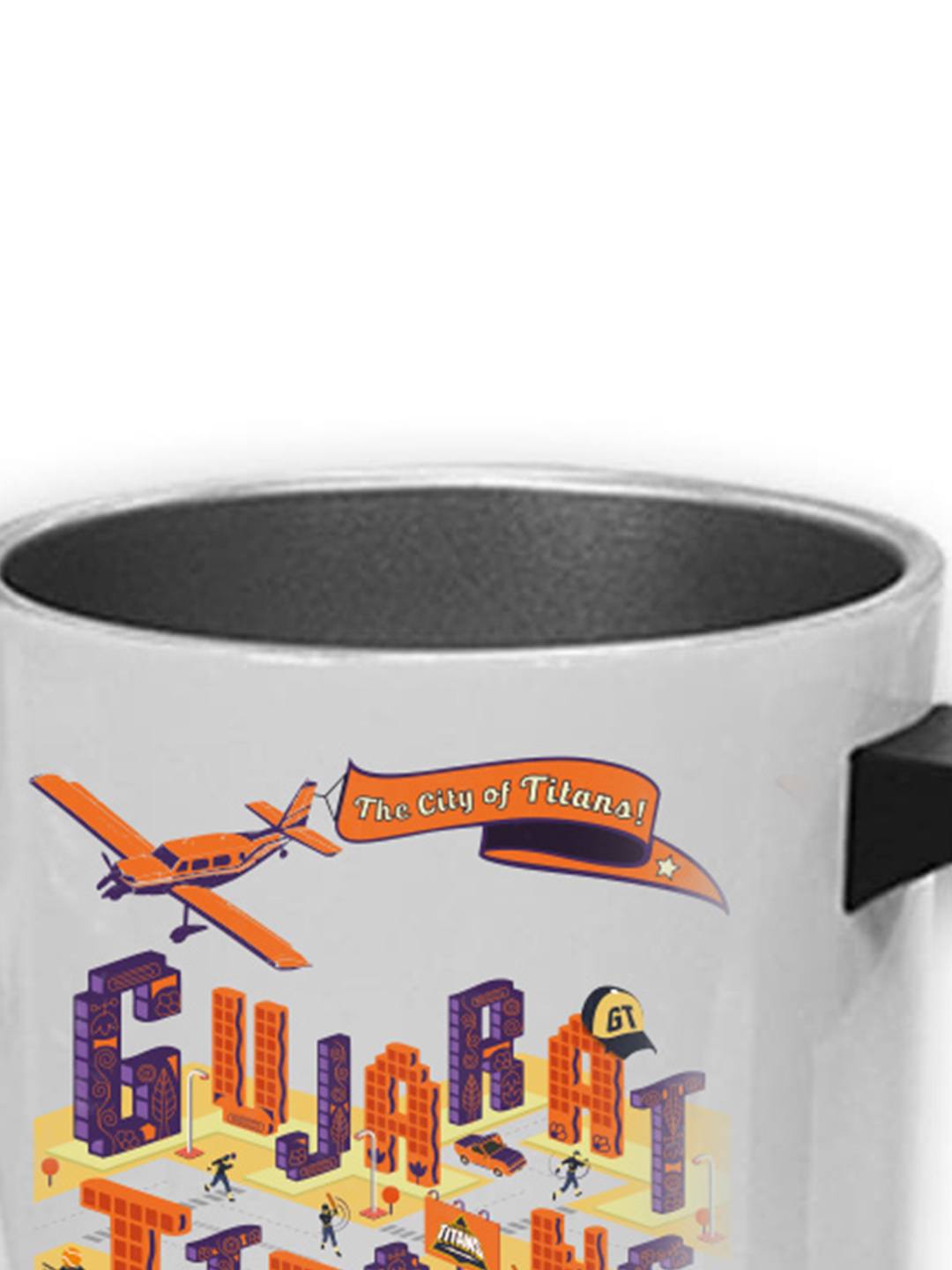 Gujarat Titans Travel Mug with Vacuum Insulated Double-Walled Leakproof Lid Stainless Steel Mug - 450 ML (4)