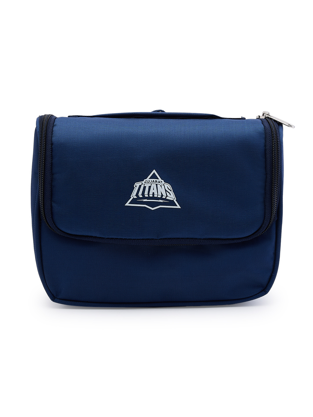 Gujarat Titans Travel Organizer, Shaving Kit and Cosmetics, Toiletry Kit Bag with Large Storage Compartments (Blue)