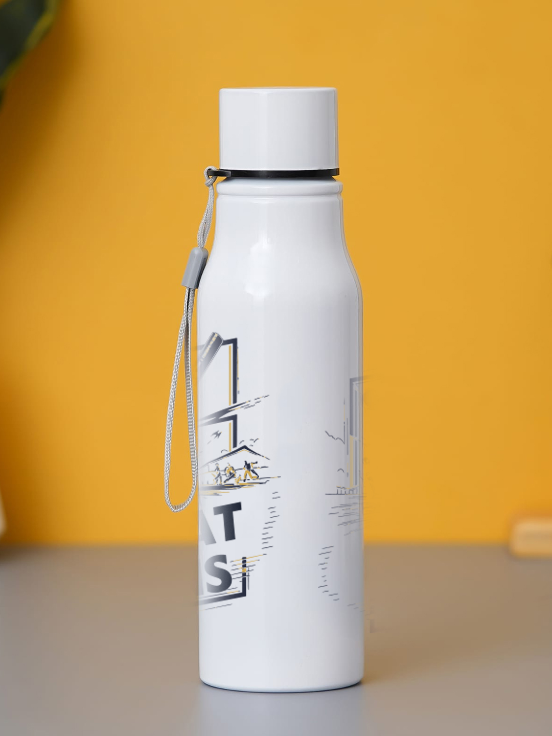 Gujarat Titans Single Walled, Easy to Carry, Leak-Proof, Rust Free, Stainless Steel Bottle - 750 ml (White/Blue) (2)