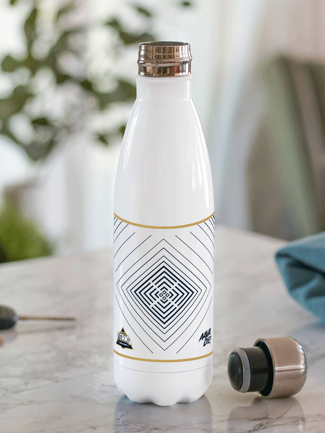 Gujarat Titans White Printed Aava De Double Walled Stainless Steel Vacuum Insulated Flask Water Bottle - 500 ML (3)