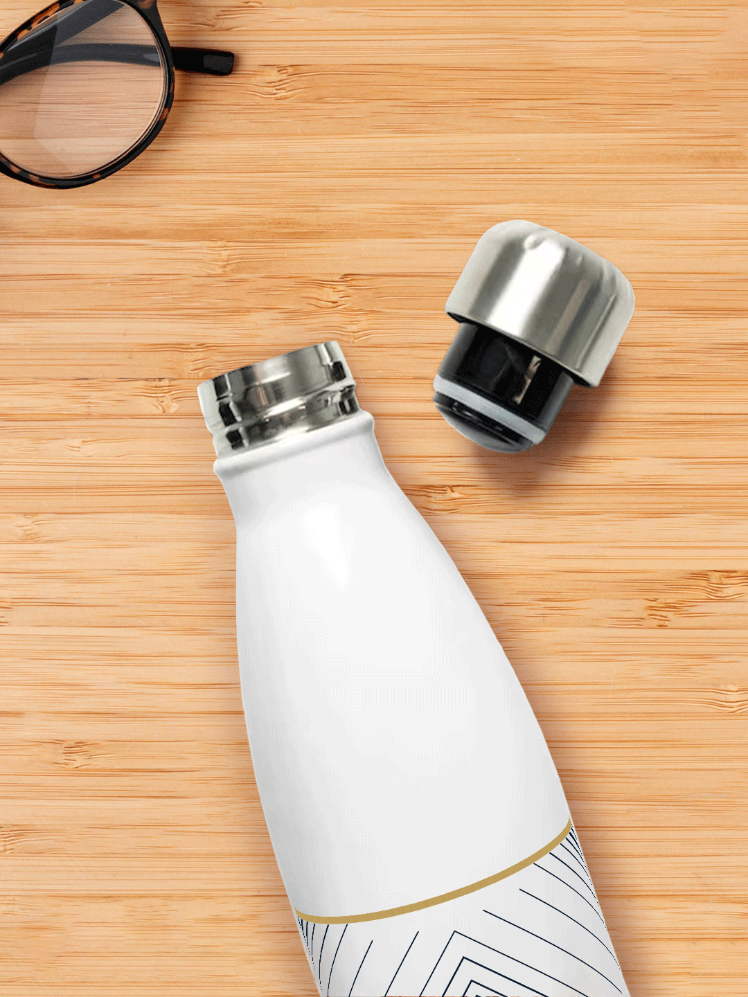 Gujarat Titans White Printed Aava De Double Walled Stainless Steel Vacuum Insulated Flask Water Bottle - 500 ML (5)