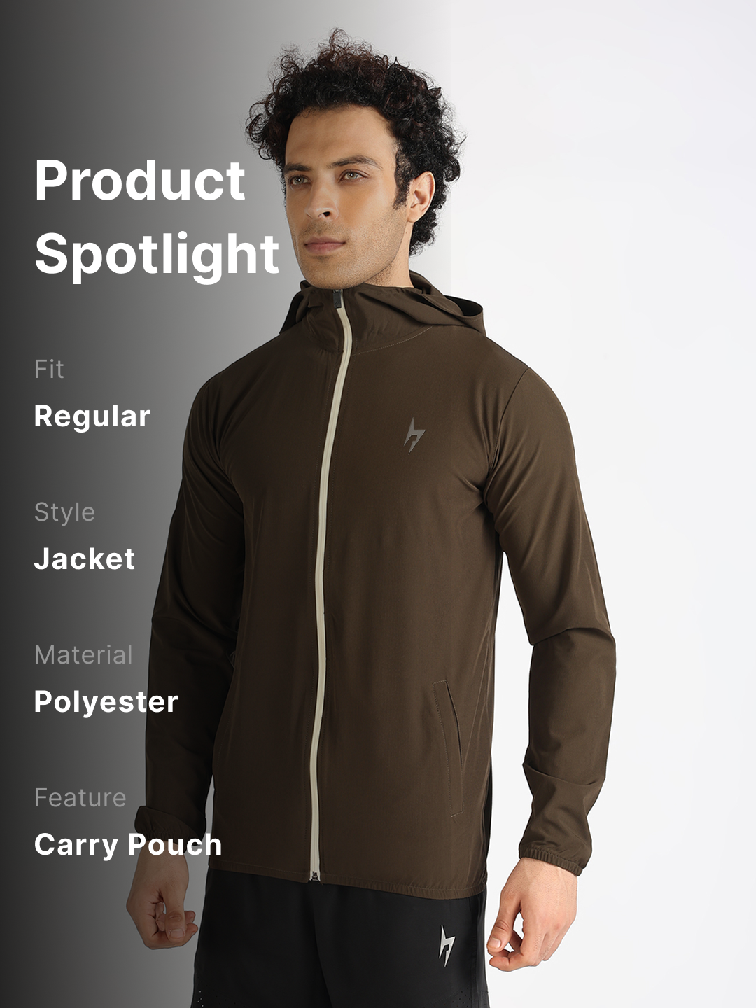 Hardik Pandya Accelerate Regular Fit Jacket in Olive for Men (8)