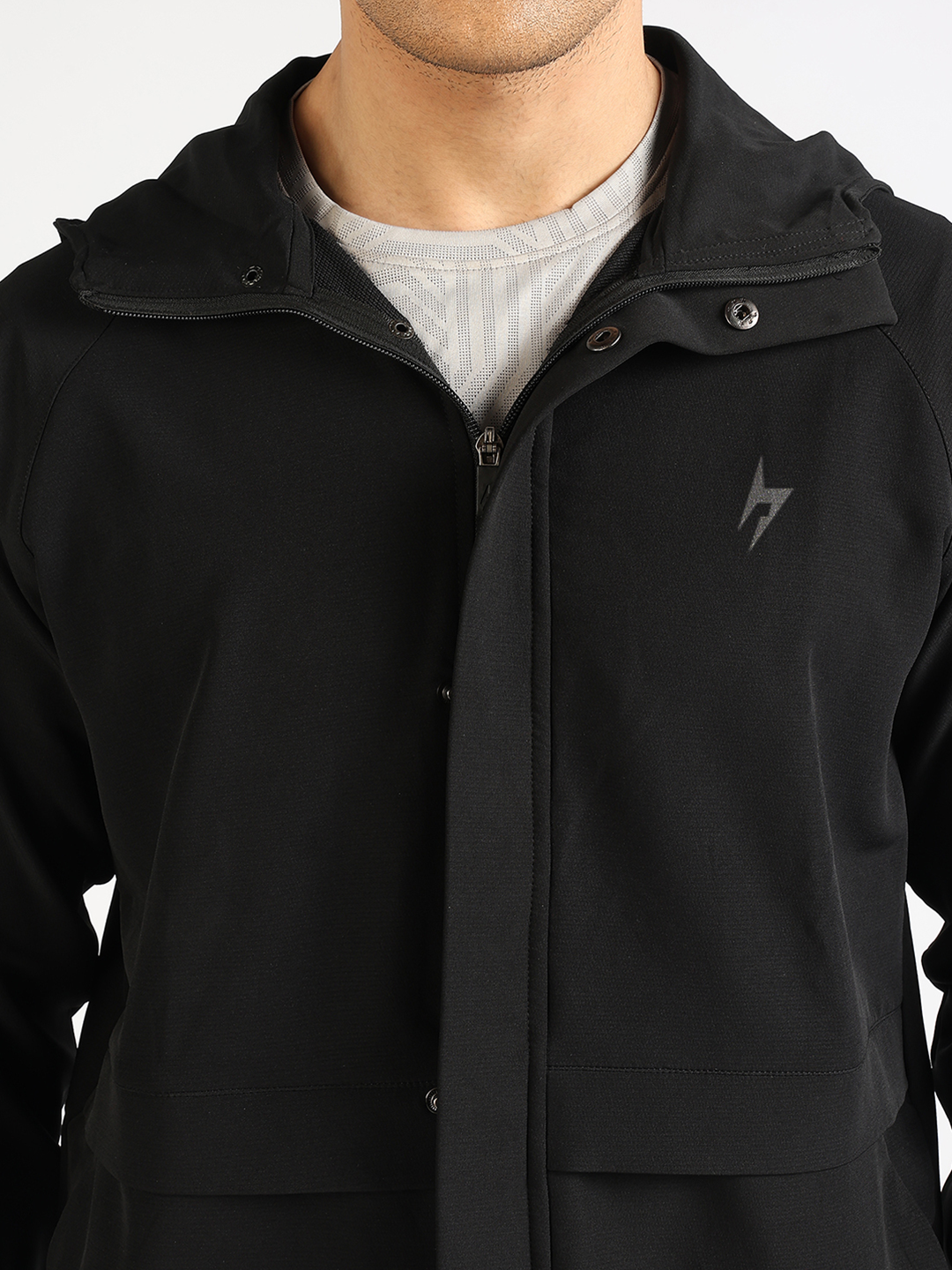 Hardik Pandya Ace Long-Sleeve Regular Fit Jacket in Black for Men (8)