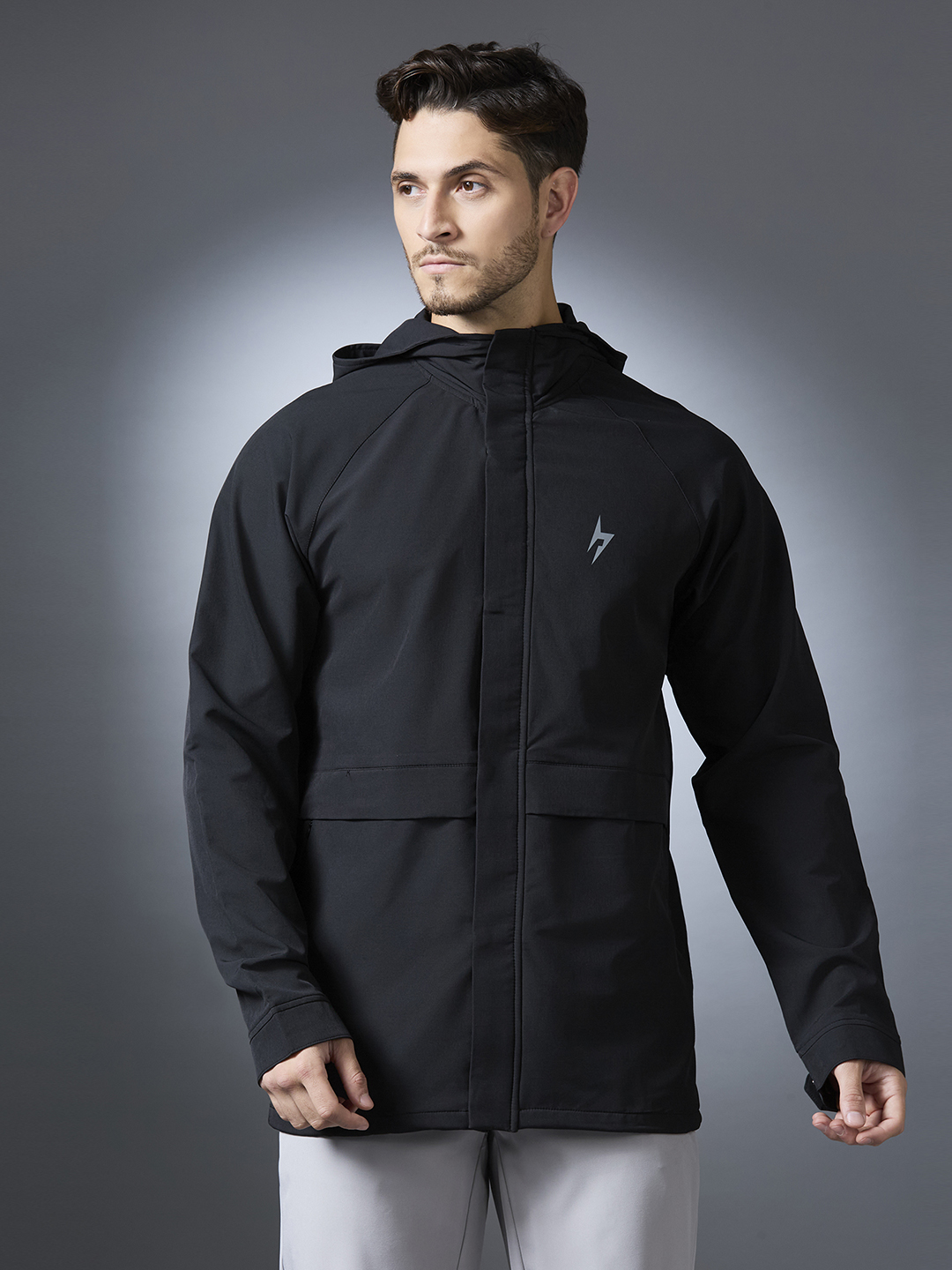 Hardik Pandya Ace Long-Sleeve Regular Fit Jacket in Black for Men (2)