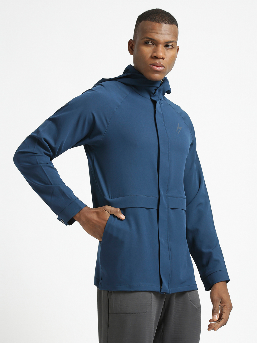 Hardik Pandya Ace Long-Sleeve Regular Fit Jacket in Teal for Men (3)